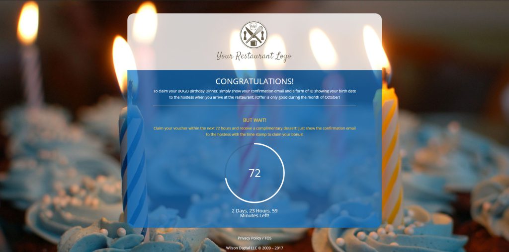 Restaurant-Congratulations-Page